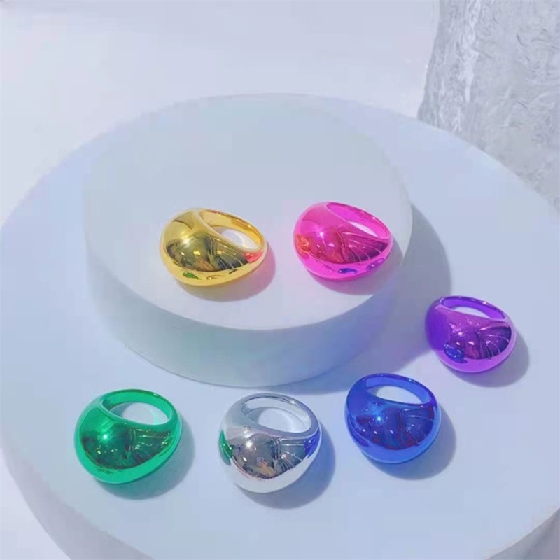 Nhẫn Resin Hình Oval Nhiều Màu Sắc Thời Trang 2023
