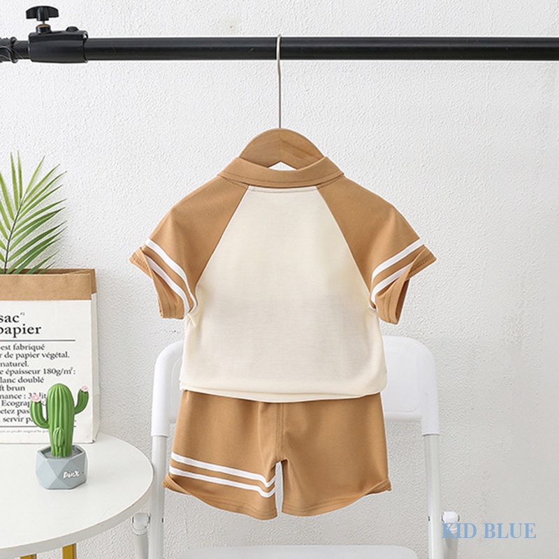 Áo Thun Cotton Ngắn Tay Thoáng Khí Có Cổ Hình Gấu Đính Hạt Phong Cách Mới Cho Trẻ Em