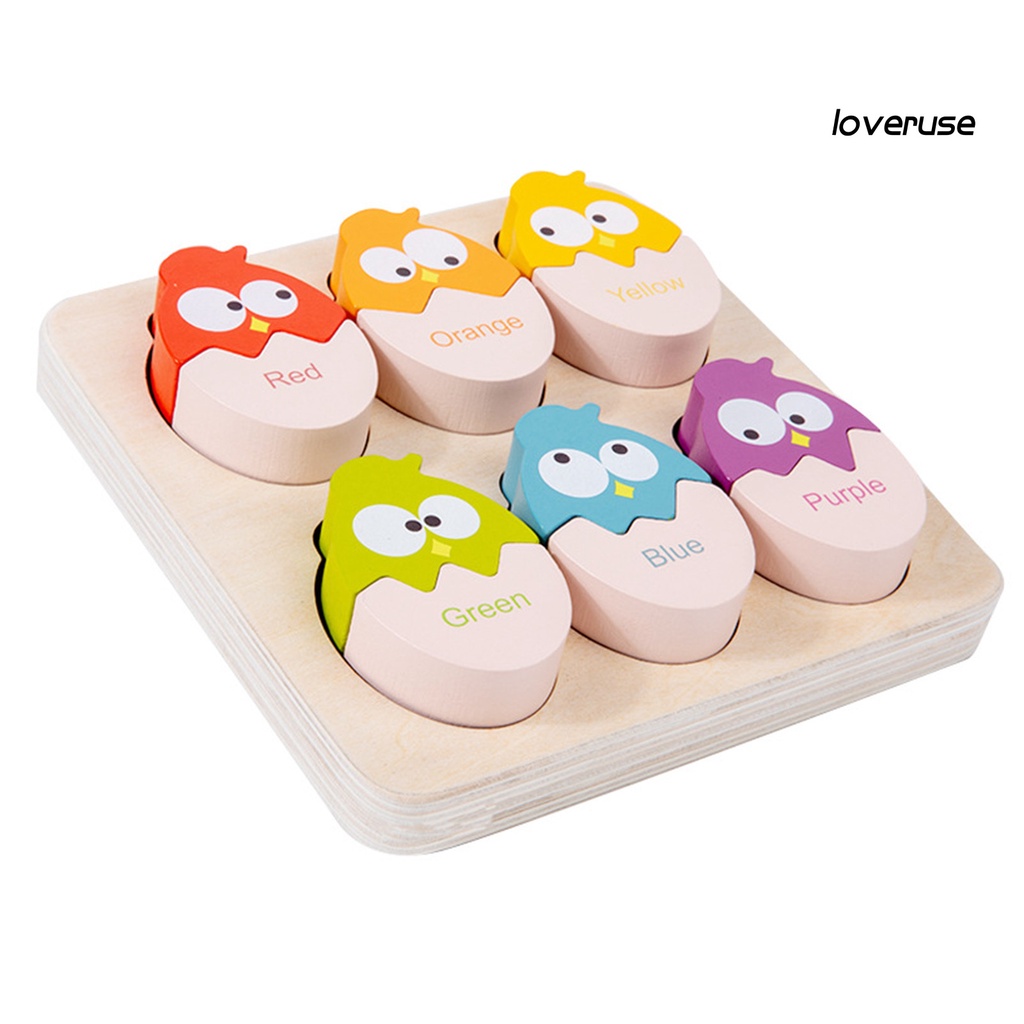 1 Bộ Đồ Chơi Khối Gỗ Nhận Biết Khả Năng Nhận Diện Bằng Tay Mắt Cá Chân Thiết Kế Hình Gà Màu Sắc Dành Cho Trẻ Mẫu