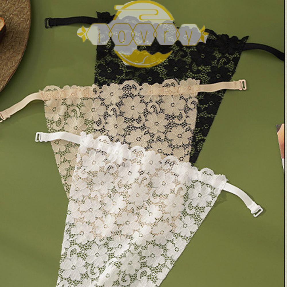 IVORY Áo Ống Trong Suốt Họa Tiết Hoa Có Kẹp Dễ Điều Chỉnh Chống Chói Phong Cách Hàn Quốc Quyến Rũ Cho Nữ