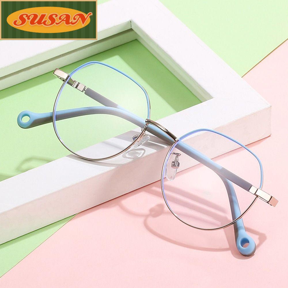 SUSANS Kính Bảo Vệ Mắt Gọng Kim Loại Siêu Nhẹ Chống Ánh Sáng Xanh Thoải Mái Khi Đi Trực Tuyến Cho Bé Trai Và Bé Gái
