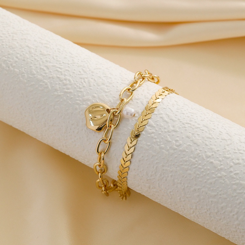 Ygt Vòng Tay Dây Xích Đôi Bằng Kim Loại Đính Đá Zircon Có Thể Điều Chỉnh Sang Trọng Làm Quà Tặng