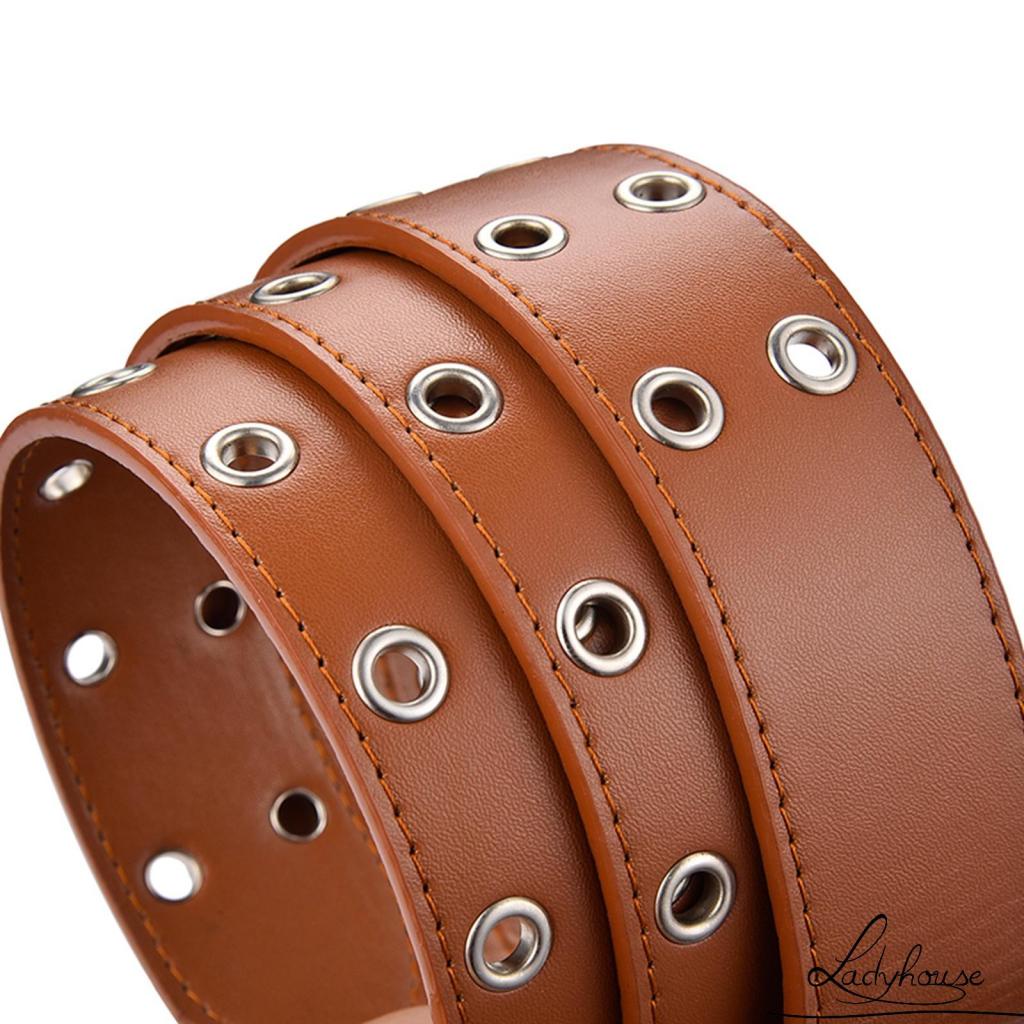 Thắt Lưng Đơn / Đôi Đinh Tán Phong Cách Punk Với Dây Xích 2 Lỗ Có Thể Tháo Rời Cho Nữ