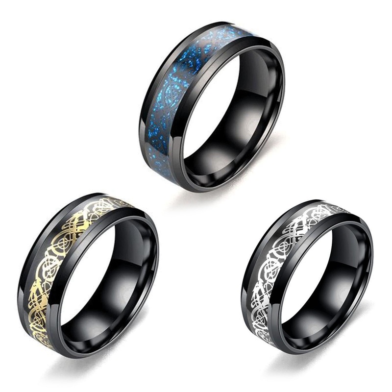 Ygt Nhẫn Thép Không Gỉ Nhiều Màu Size 6-11