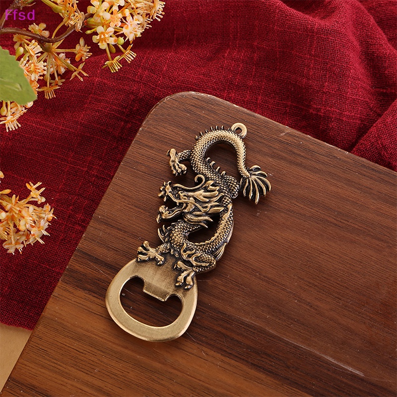 {Ffsd} Đồ Khui Nắp Chai Bia Hình Đầu Rồng Bằng Đồng Thau Cổ Điển Sáng Tạo Có Móc Khóa Quà Tặng Cho Nam