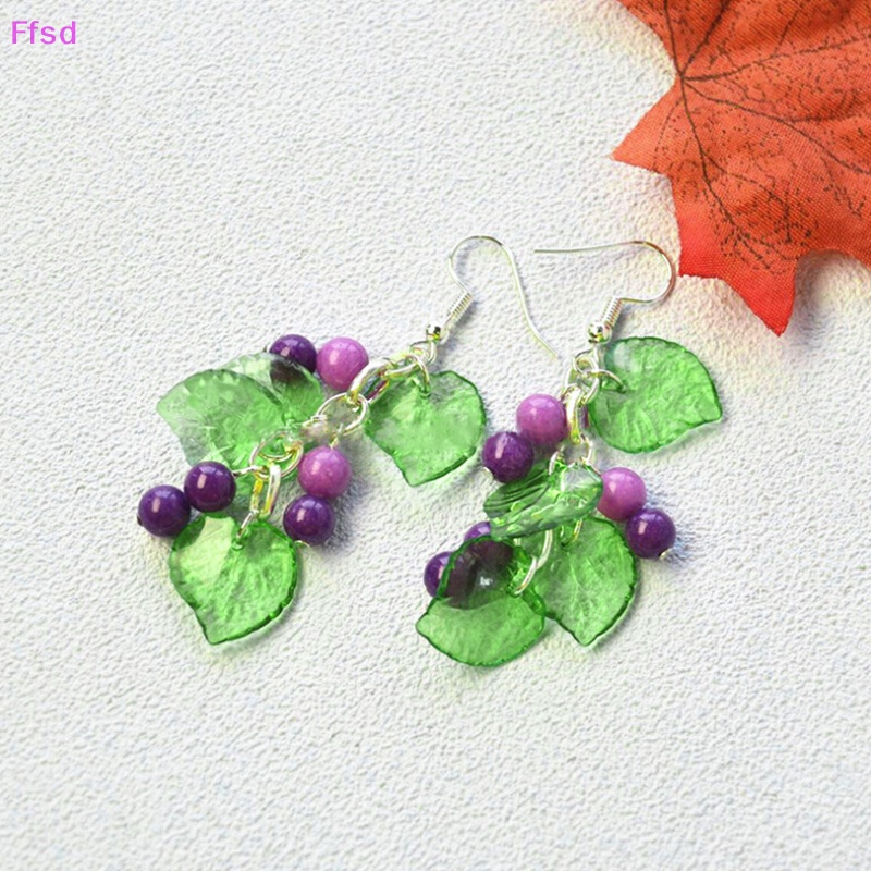 {Ffsd} Set 100 Mặt Dây Chuyền Acrylic Màu Xanh Lá Cây Trong Suốt DIY Bán Chạy