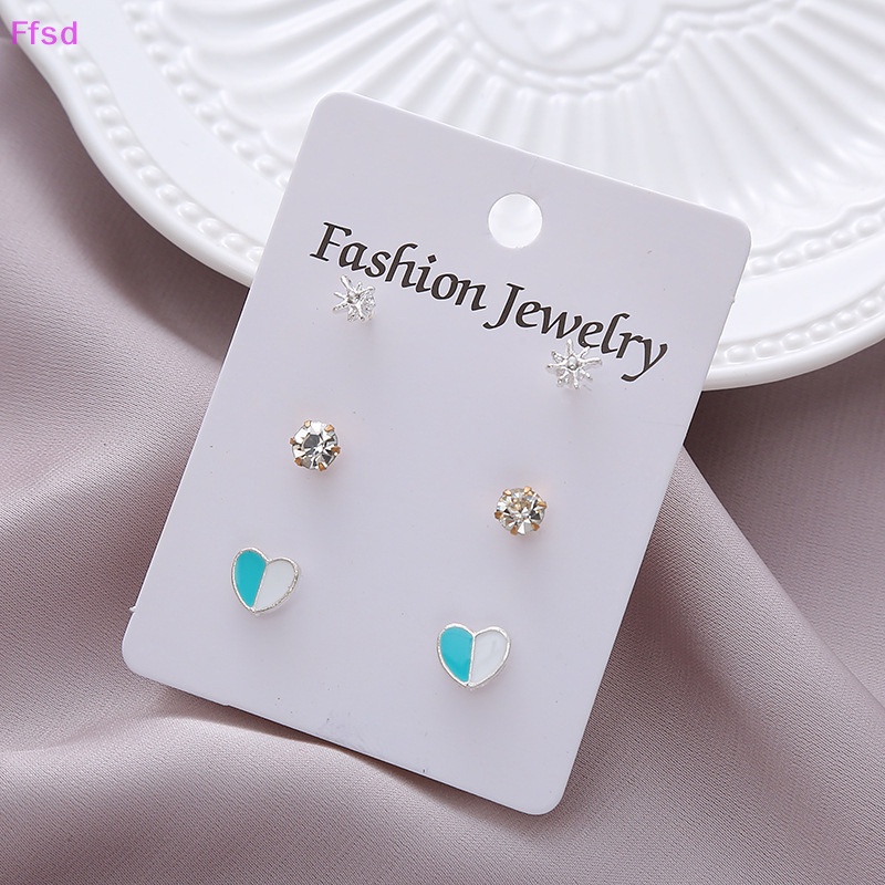 {Ffsd} Bộ Bông Tai Xỏ Hạt Ngọc Trai Pha Lê Hình Học Hiện Đại Thời Trang Hàn Quốc Cho Nữ * Giảm Giá Hot