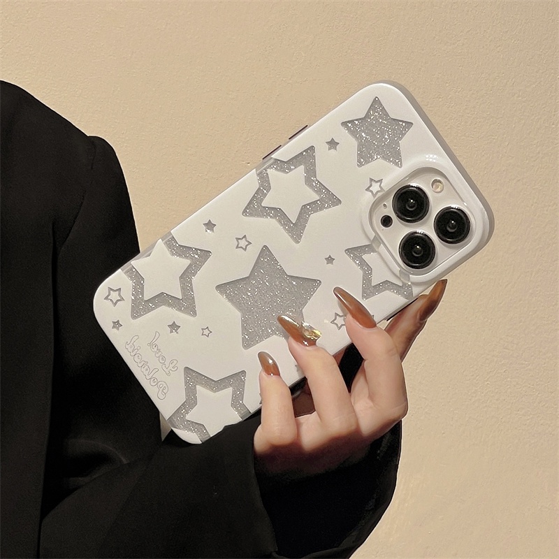 Ốp Điện Thoại Silicon Mềm Chống Sốc Chống Rơi Hình Ngôi Sao Lấp Lánh Cho iPhone 14 13 12 11 Pro Max 14 Plus