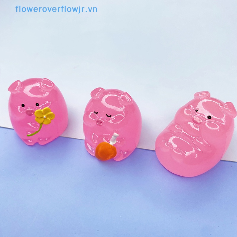 1 Tượng Heo Con Bằng Nhựa Phát Quang Trang Trí Giáng Sinh