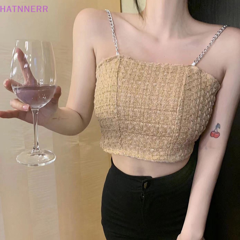 Áo Croptop Hai Dây Không Tay Dáng Ôm Thời Trang Mùa Hè Cho Nữ FHS
