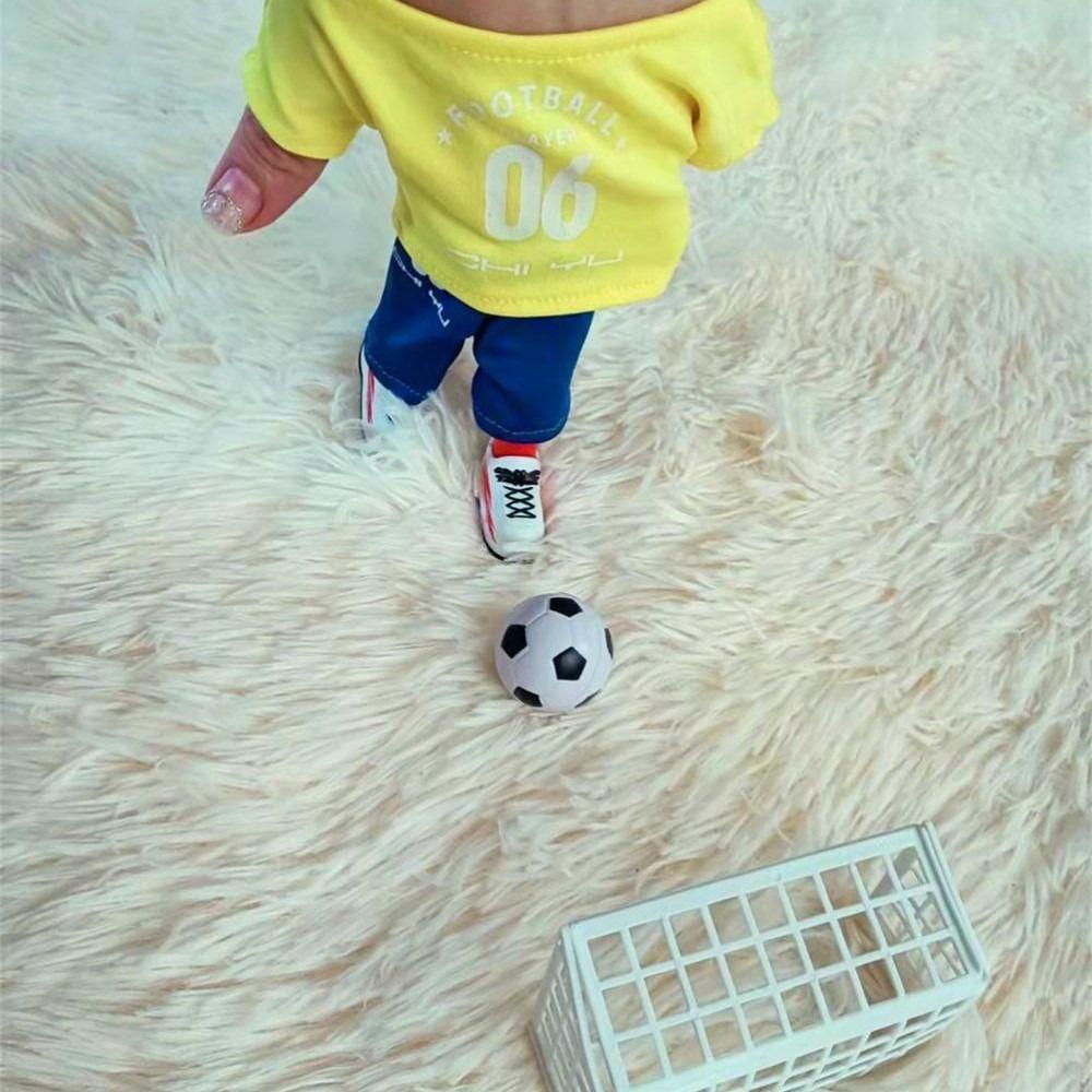 AARON1 Bộ Đồng Phục Bóng Đá Đeo Ngón Tay Mini Màu Vàng Đồng Phục Tương Tác Trò Chơi Đá Banh Bằng Vải Đỏ Dành Cho Trẻ Em