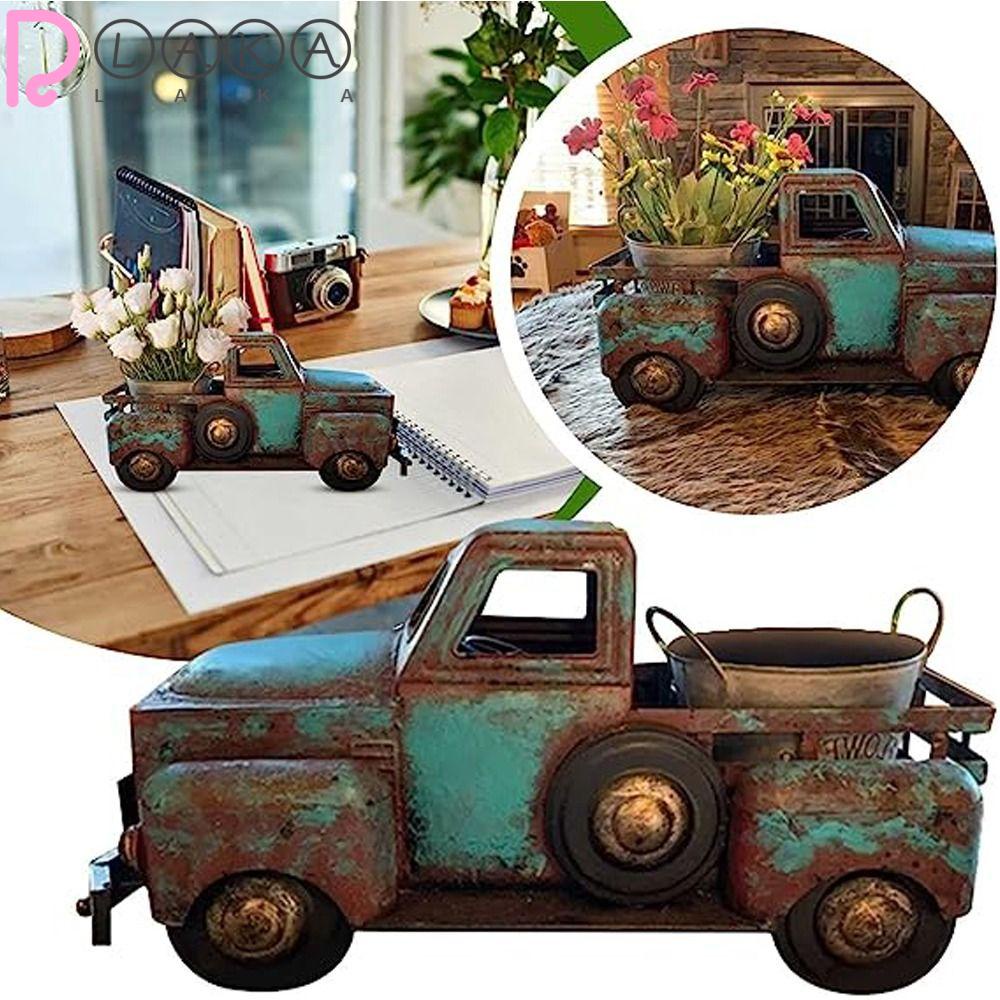 LAKAMIER Chậu Trồng Cây Cảnh Bằng Nhựa Resin Thủ Công Hình Xe Tải / Xe Tải Cổ Điển Trang Trí Nhà Cửa