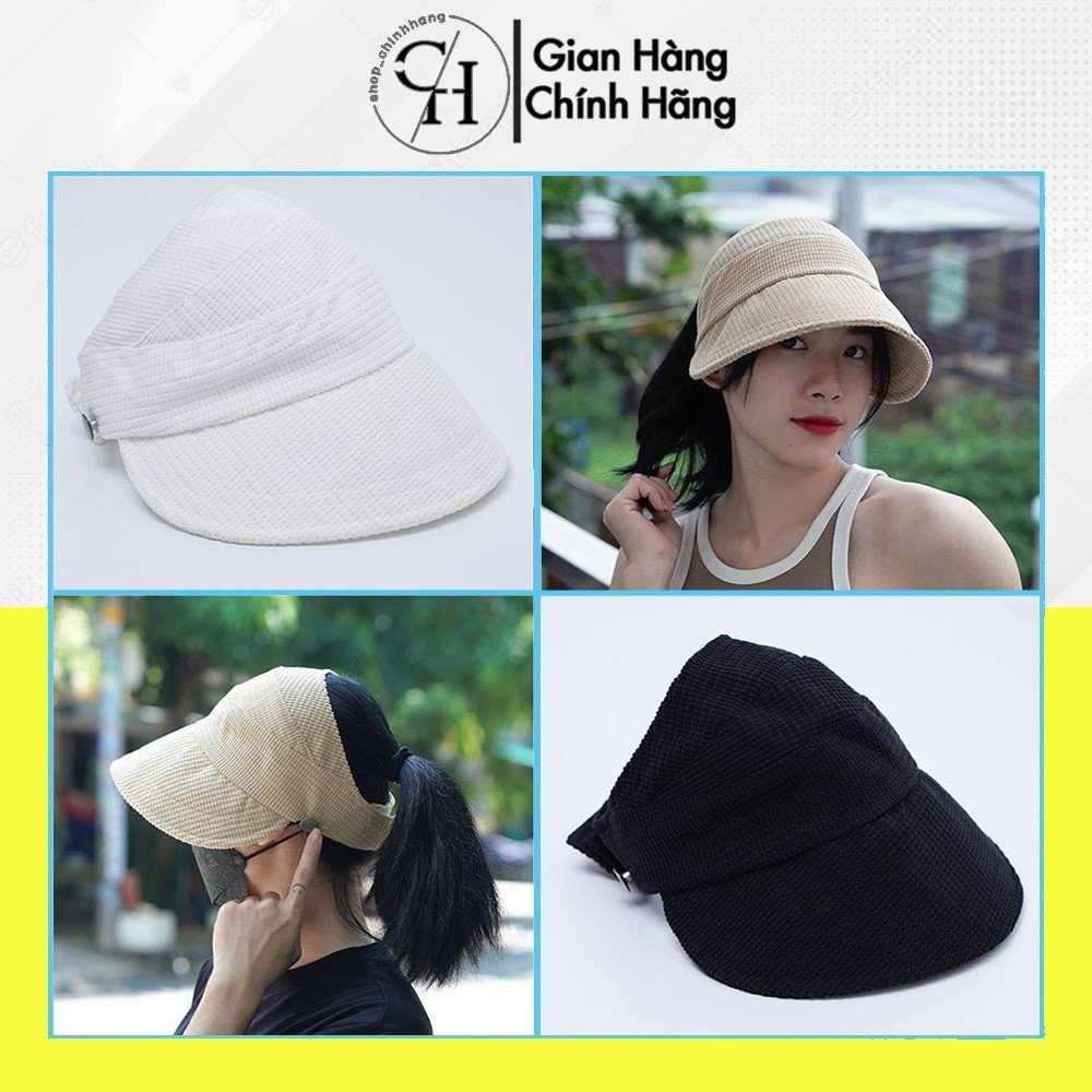 Mũ bucket dáng lưỡi trai chống nắng nữa đầu thời trang nam nữ chất vải nhung cao cấp SH1813