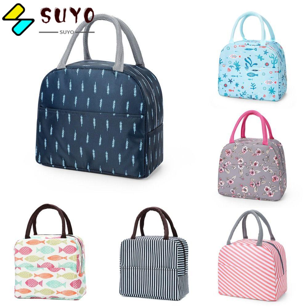 SUYO Túi Đựng Hộp Cơm Trưa Cách Nhiệt Bằng Vải Oxford Nhiều Màu Mới Dành Cho Người Lớn