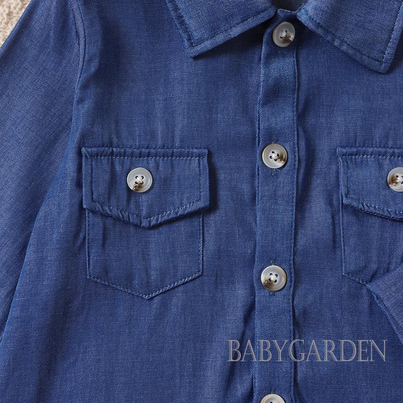 Set Đồ 2 Món Gồm Áo Liền Quần + Áo Sơ Mi Đan Len Không Tay Màu Trơn Kèm Thắt Lưng Dành Cho Bé Gái / 4-7 Tuổi