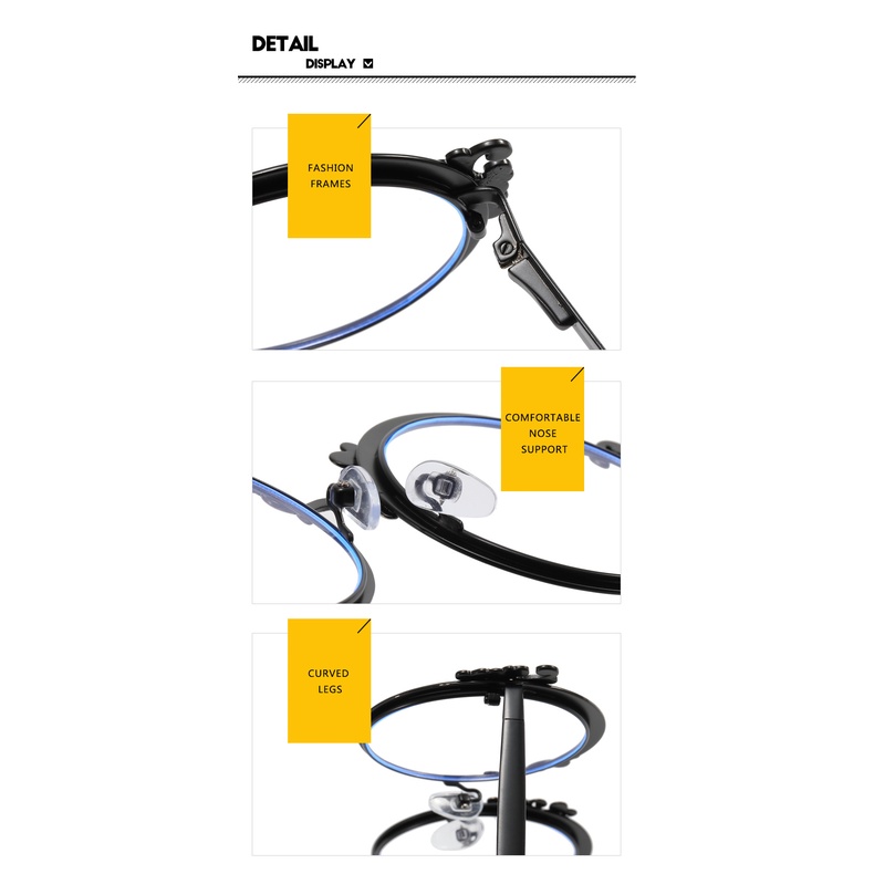 Kính Mát Gọng Kim Loại Tròn Chống Bức Xạ Thời Trang Cho Nữ