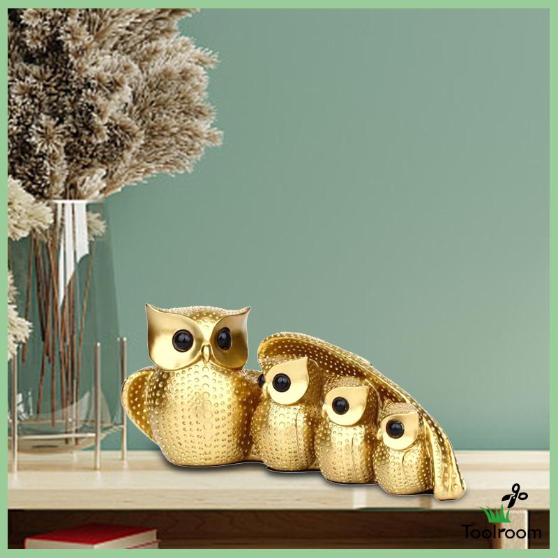 Tượng Hình Bốn Con Cú Trang Trí Phòng Ngủ
