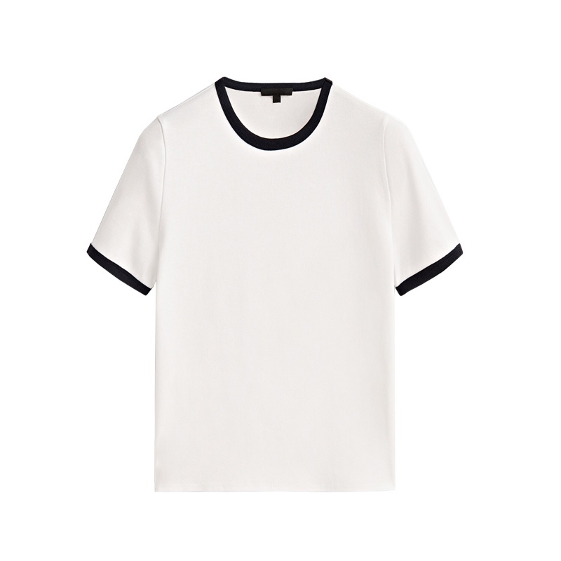 Áo Thun Cotton Tay Ngắn Dáng Ôm Phối Màu Tương Phản Thời Trang Zara 6866772