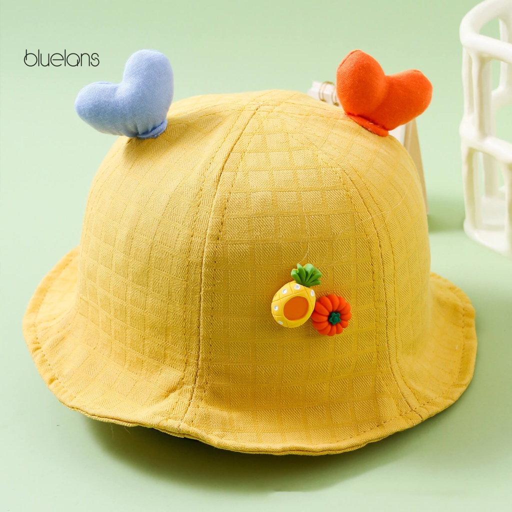 Mũ Ngư Dân Chống Nắng Thoáng Khí Thiết Kế Hình Trái Tim Dùng Hàng Ngày Cho Trẻ Sơ Sinh