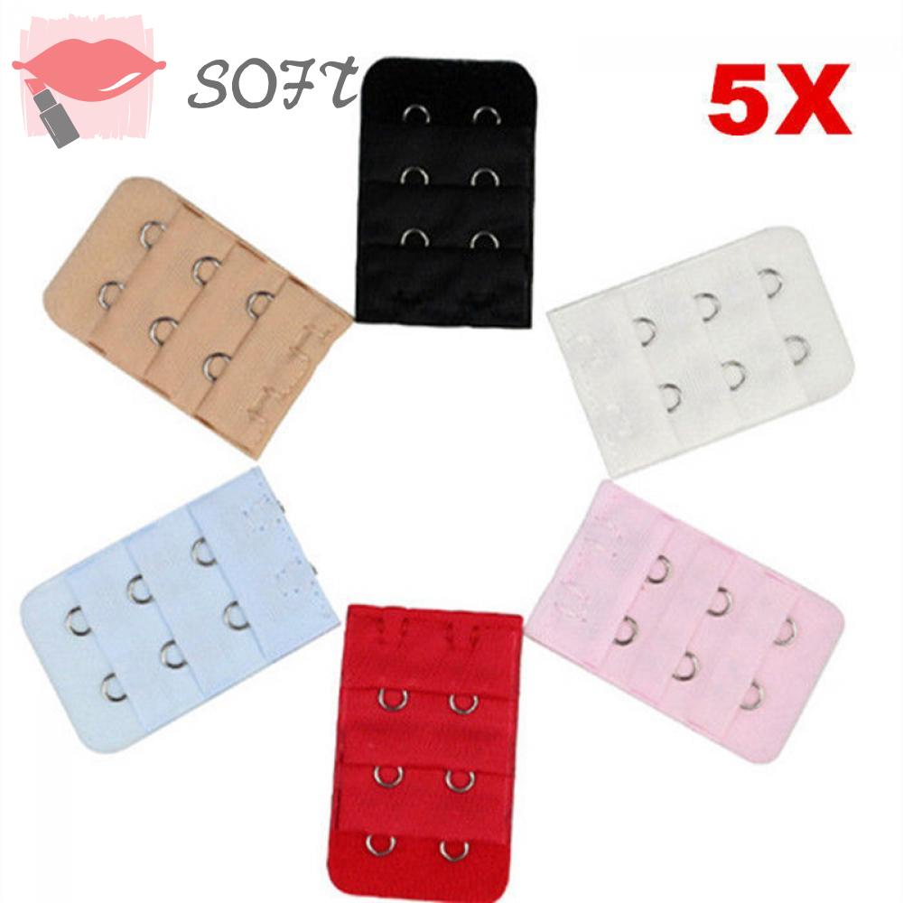 SOFTNESS Set 5 Móc Nới Rộng Áo Ngực 2 Móc Thời Trang