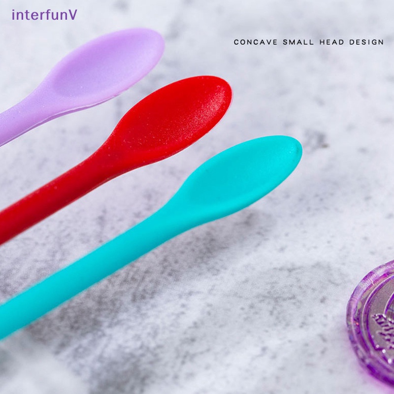 Muỗng Silicone Hai Đầu Cán Dài Tiện Dụng Cho Trang Điểm