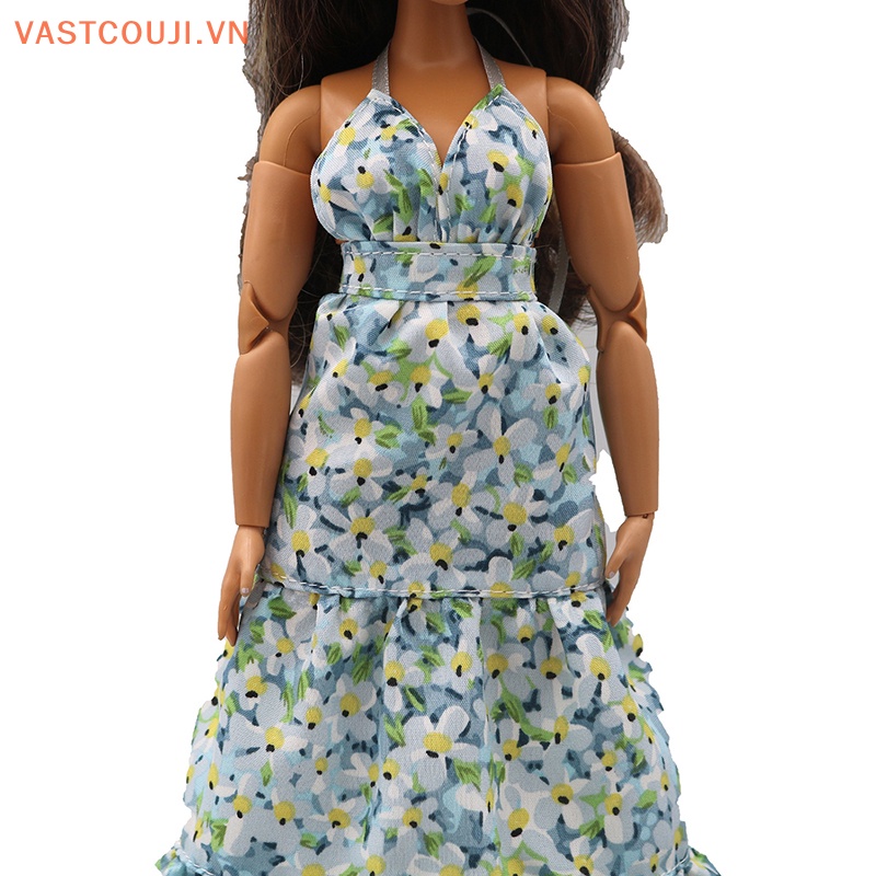 1 Đầm Hai Dây Họa Tiết Hoa Xinh Xắn Cho Búp Bê VASTJI