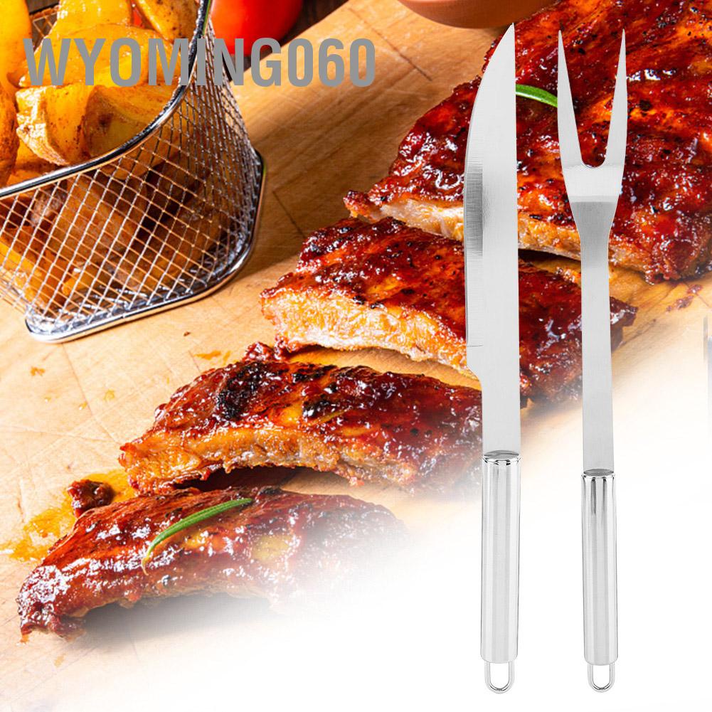 Wyoming060 9 Cái/bộ Bộ dụng cụ BBQ bằng thép không gỉ nướng phụ kiện kèm túi Oxford