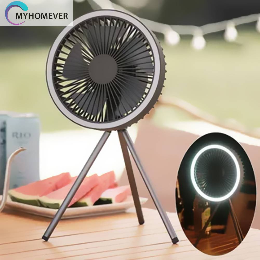 Quạt Cắm Trại 3 Tốc Độ 4000mAh / 10000mAh Có Thể Sạc Lại Bằng Cổng USB