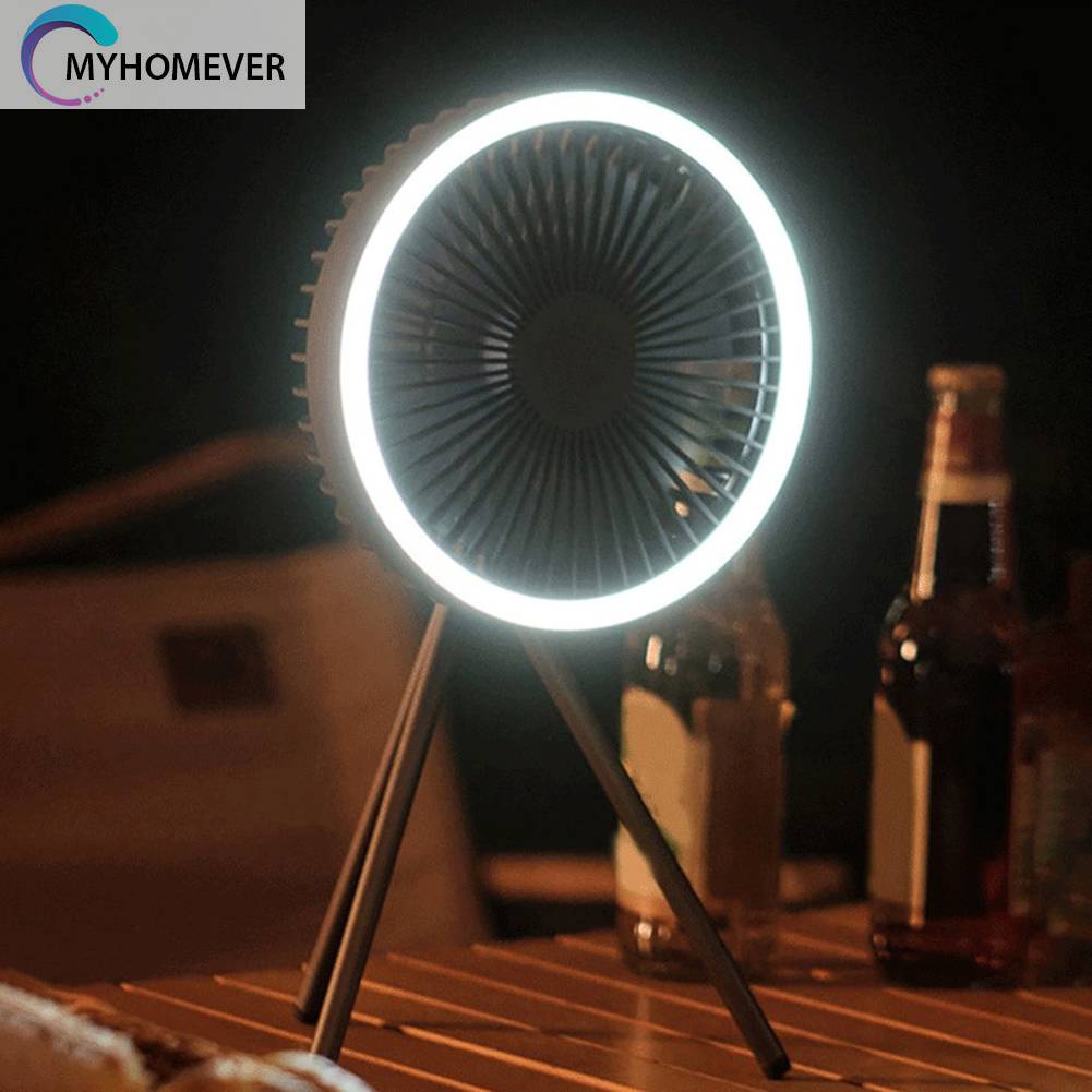 Quạt Cắm Trại 3 Tốc Độ 4000mAh / 10000mAh Có Thể Sạc Lại Bằng Cổng USB