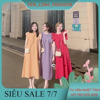 Váy kẻ caro cánh tiên hàng loại đẹp