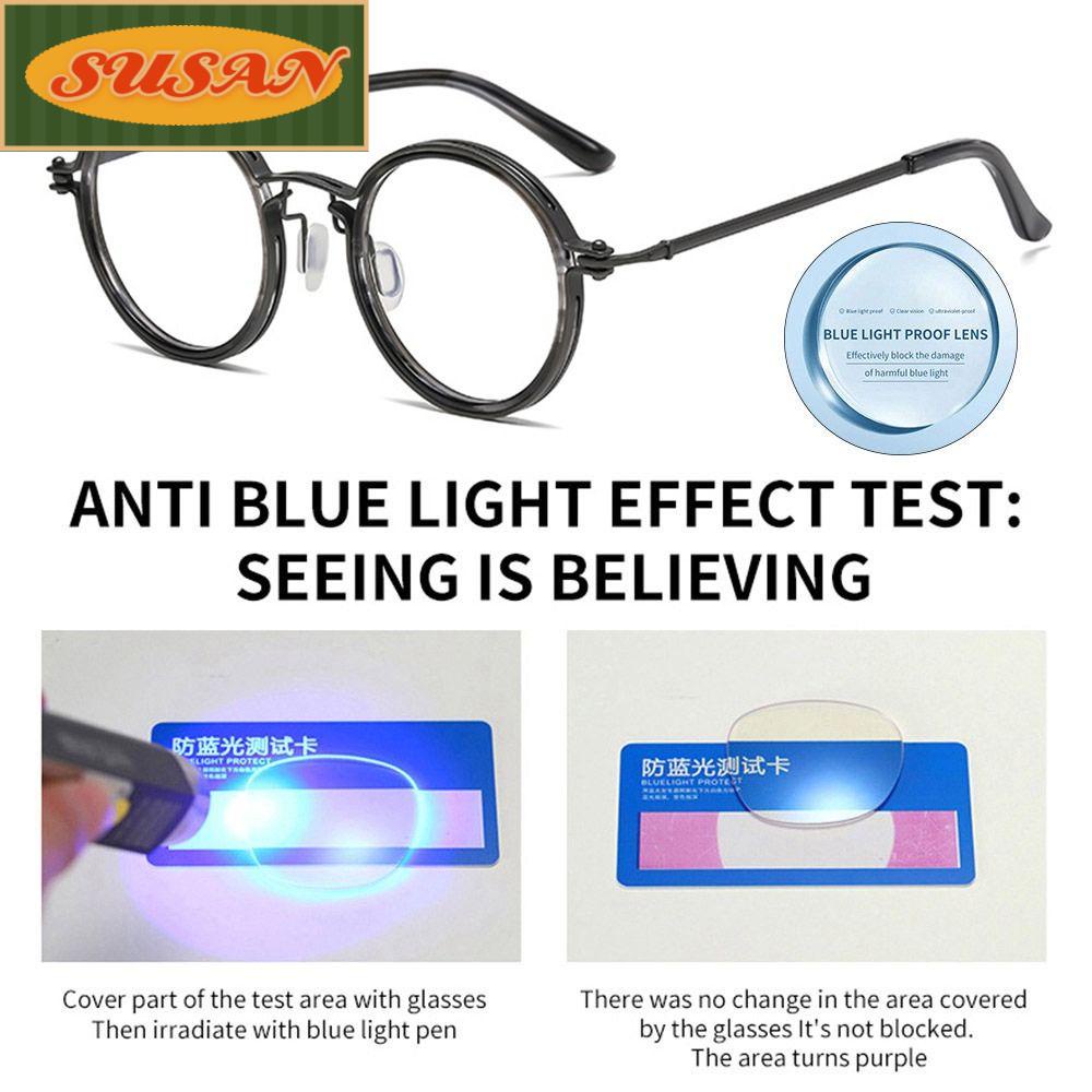 SUSANS Kính Chống Ánh Sáng Xanh Gọng Kim Loại Thời Trang Bảo Vệ Mắt Cho Văn Phòng