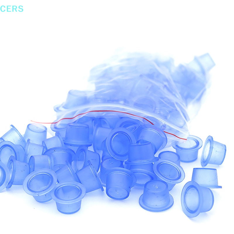 Set 100 Cốc Silicone Trong Suốt Đựng Mực Xăm Hình Tiện Dụng