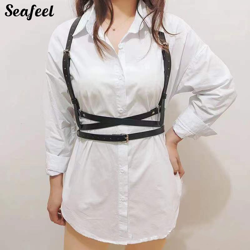 Thắt Lưng Một Mảnh Bằng Da Phối Dây Cột Có Thể Điều Chỉnh Cho Nữ