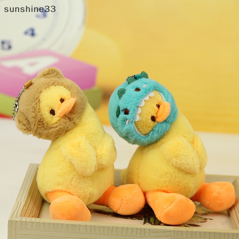 Móc Khóa Hình Chú Vịt Nhồi Bông Dễ Thương Sáng Tạo