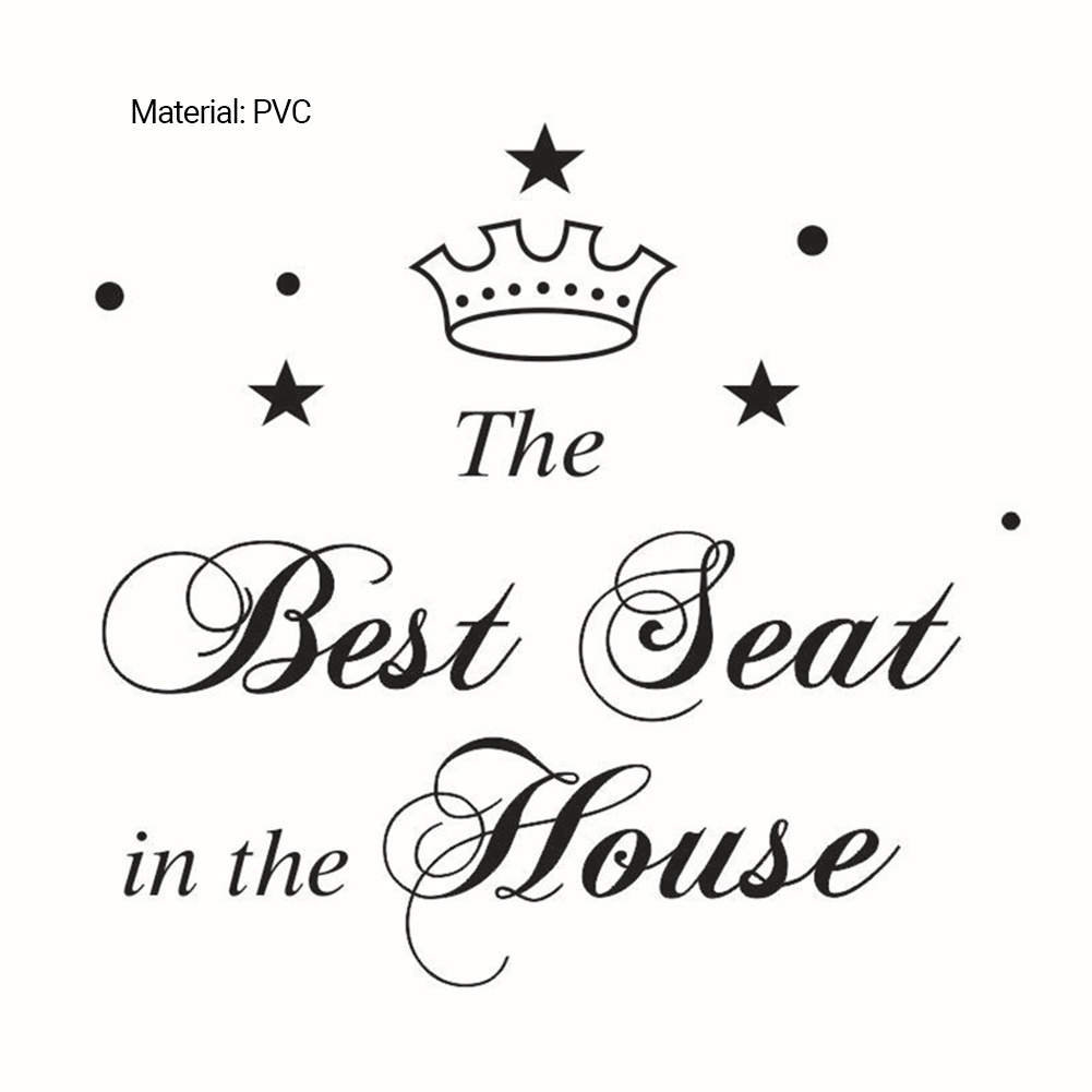 (Bất Ngờ) Hình Dán Trang Trí Ghế Ngồi Toilet / Phòng Tắm Họa Tiết Vương Miện Vui Nhộn