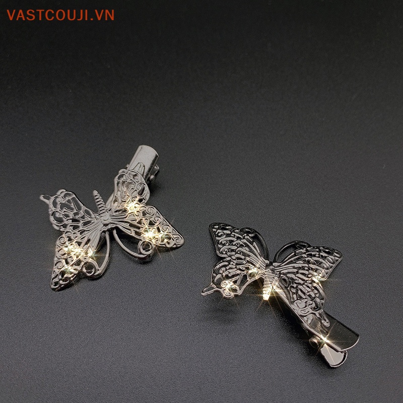 Kẹp Tóc Hình Bướm Bằng Bạc Phong Cách Vintage Cho Nữ