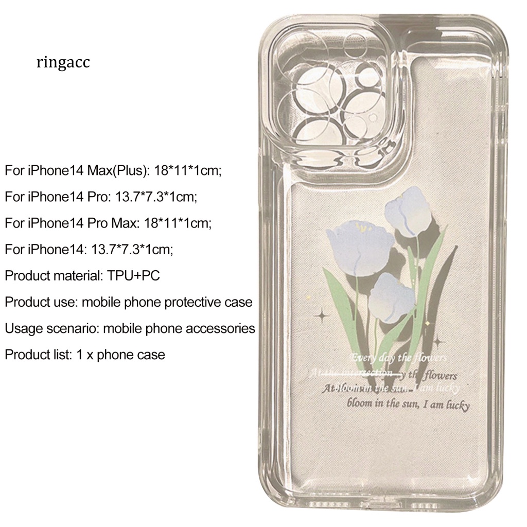 Ốp Điện Thoại Nhựa Cứng Chống Sốc In Hình Hoa Tulip Ngọt Ngào Cho iPhone 14 / 14 Max / 14 Pro / 14 Pro Max
