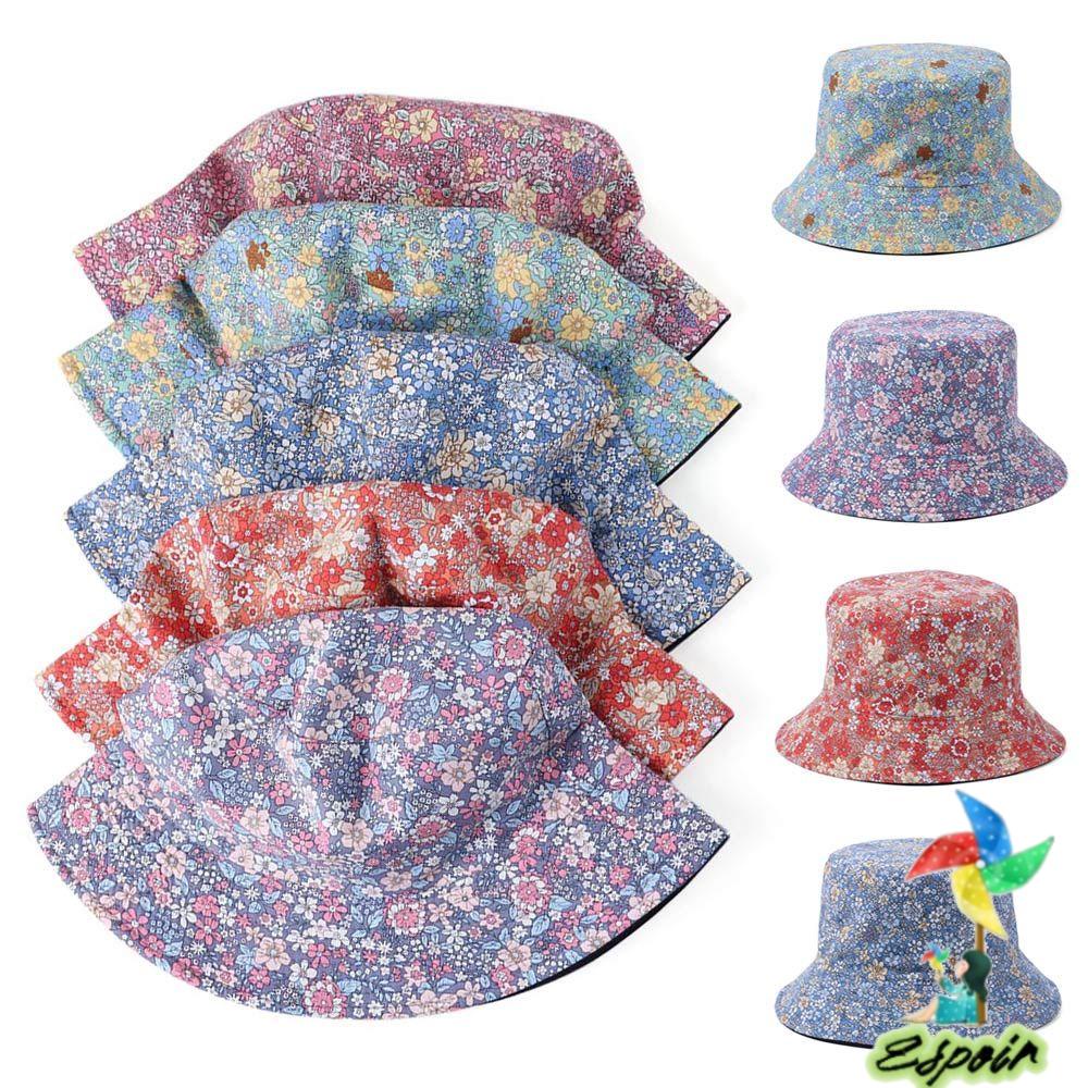 ESPO Nón Tai Bèo Vải Cotton Thoáng Khí In Họa Tiết Hoa Xinh Xắn Thời Trang Xuân Hè Cho Nữ