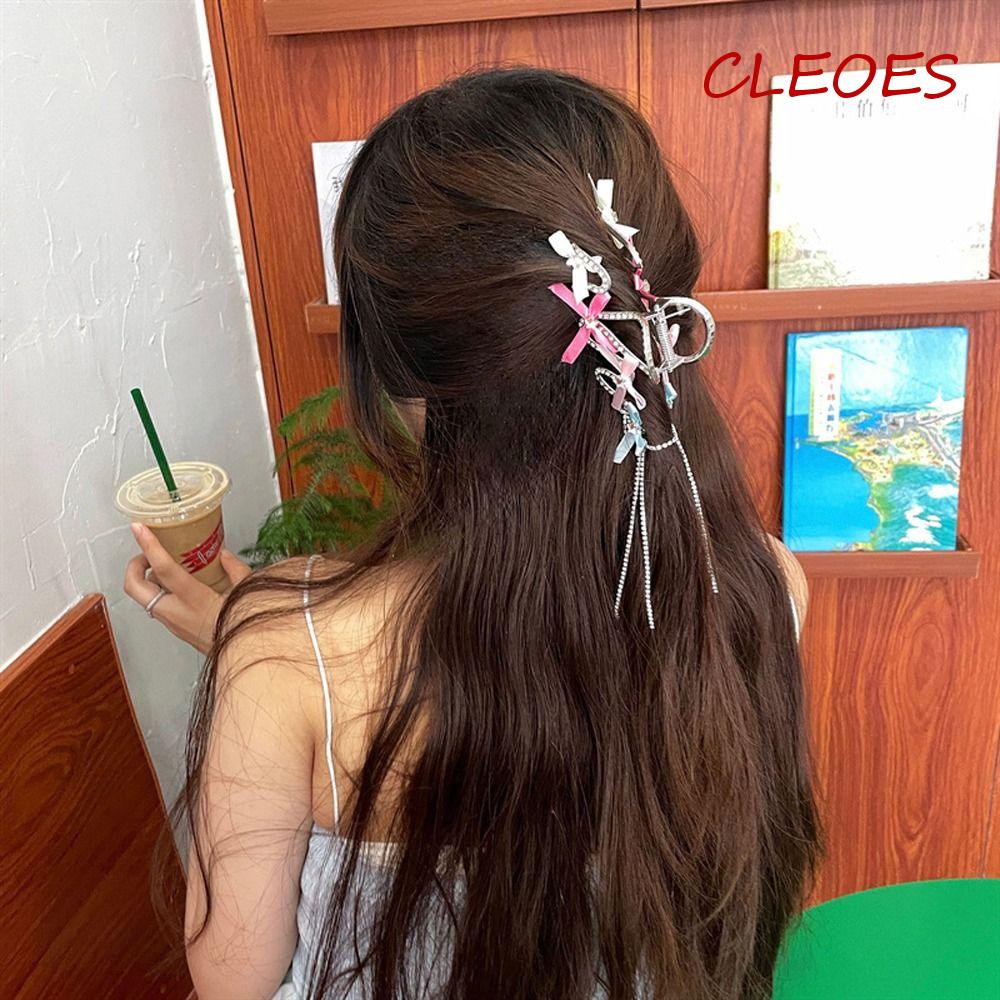 Kẹp Tóc Càng Cua Đính Đá Bằng Hợp Kim Y2K Cho Nữ