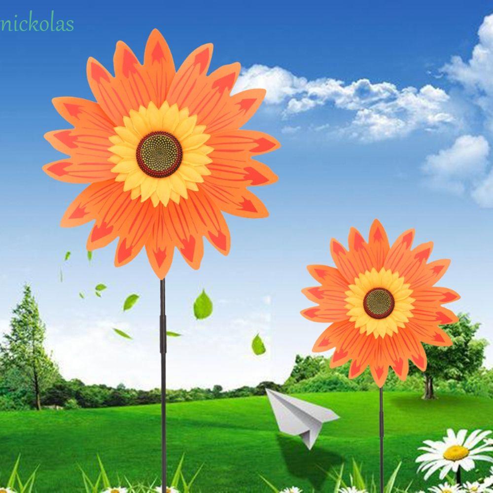 NICKOLAS Chong Chóng Hình Hoa Hướng Dương Nhiều Màu Sắc Bắt Mắt Cho Sân Vườn Trẻ Em Spinner