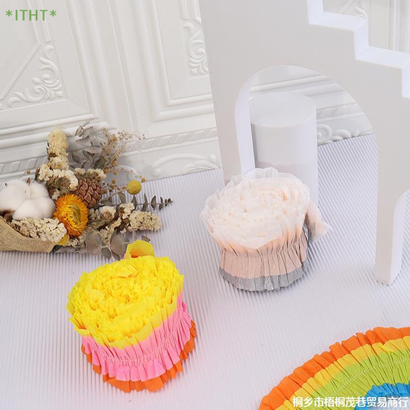 Cuộn Giấy Crepe 3M Nhiều Màu Sắc Dùng Trang Trí Tiệc Cưới / Sinh Nhật / Giáng Sinh Mới