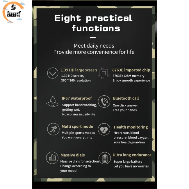 Đồng Hồ Thông Minh CF11 Màn Hình Cảm Ứng 1.39 Inches Chống Thấm Nước IP67 Chuyên Dụng