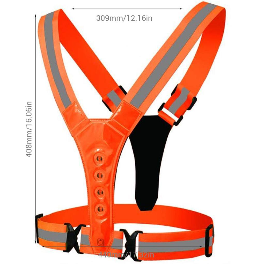 Áo Bảo Hộ Thể Thao Không Tay Có Đèn LED 8 Bóng Chất Lượng Cao