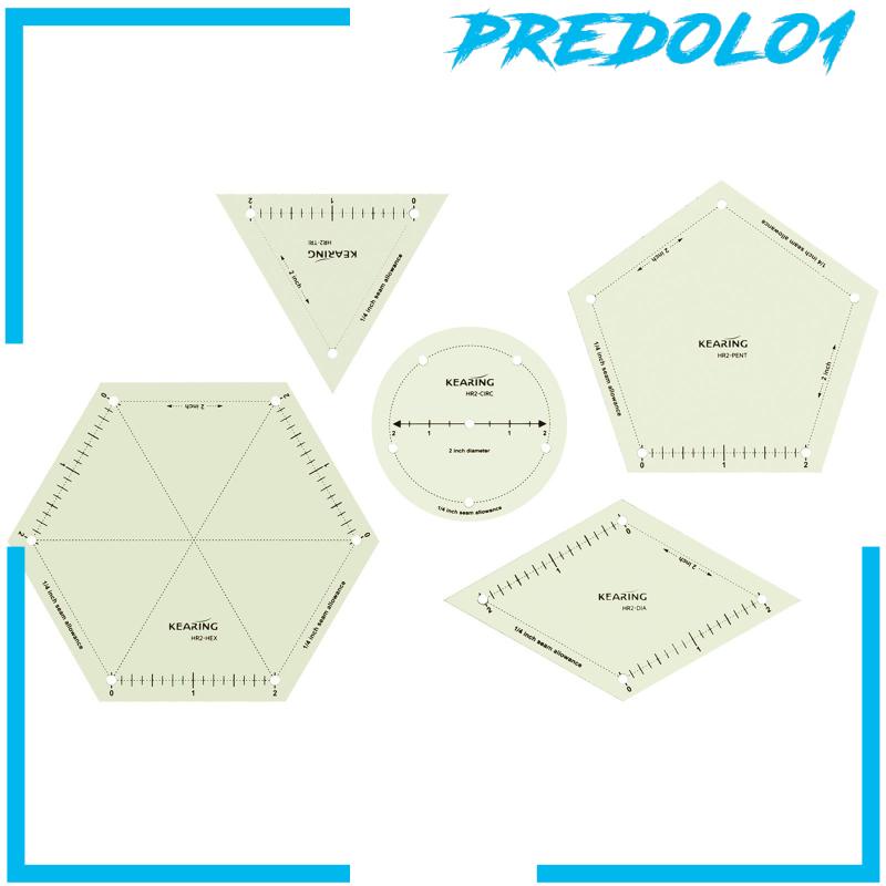 Set 5 Thước Đo Lường Bằng Sắt Nhiều Hình Dạng Chuyên Dụng Cho May Vá DIY