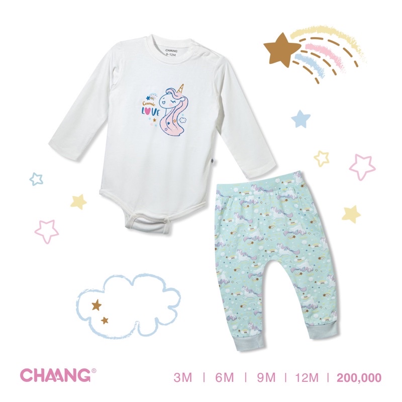 Chaang - Set 2 body chip cúc chéo cho bé trai bé gái