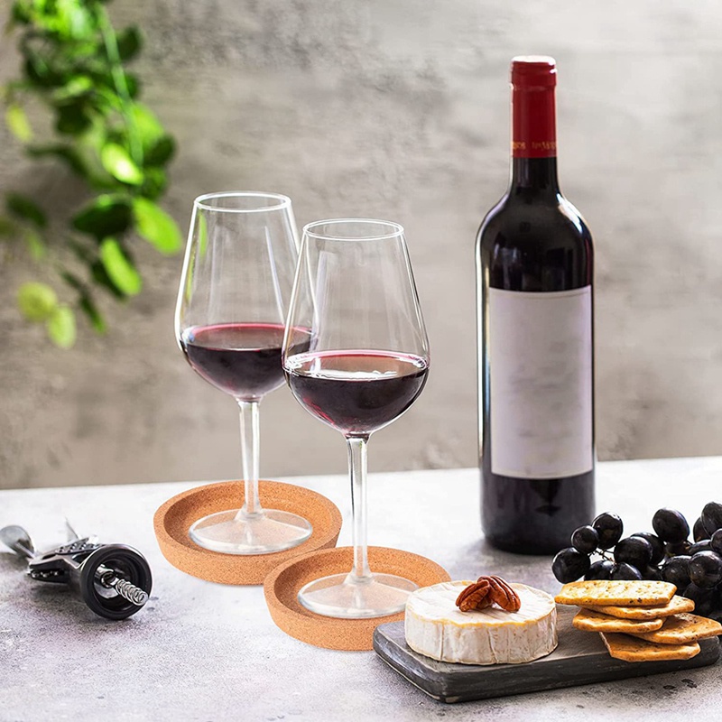 Giá Đỡ Cốc Nước Hình Tròn 4 Inch 18 Nút Bần Chống Rò Rỉ Tái Sử Dụng Tiện Lợi