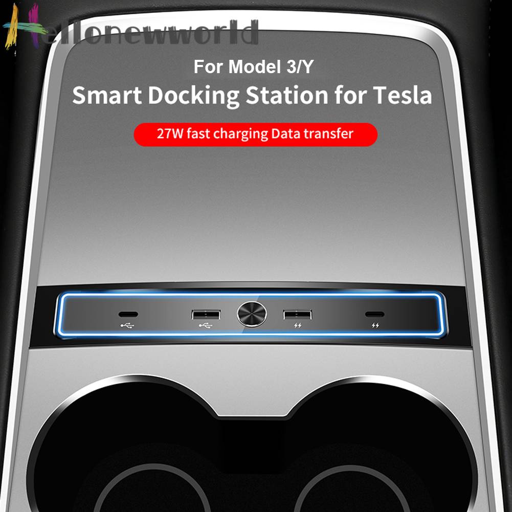 Bộ Chuyển Đổi Cảm Biến Thông Minh 27W Nhiều Cổng 4 Trong 1 Cho Tesla Model 3