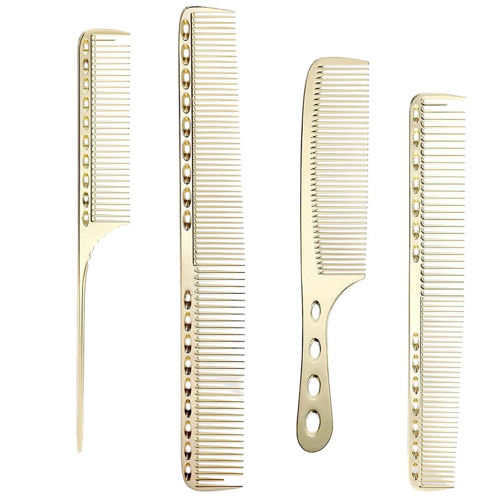 Set 4 Lược Chải Tóc Bằng Nhôm Gọn Nhẹ Và Bền Cho Unisex