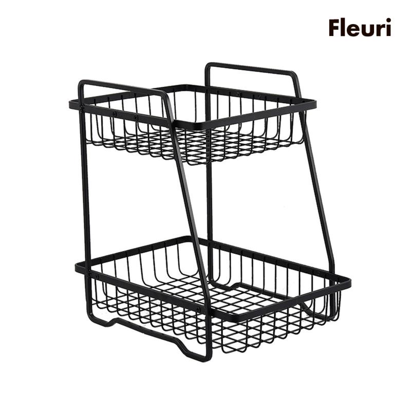 Giá Đỡ Trưng Bày Rau Củ Quả 2 Tầng Đa Chức Năng Cho Nhà Bếp