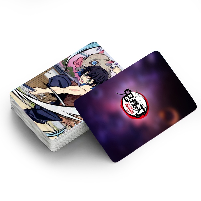 Demon Slayer Photocard Anime Kimetsu No Yaiba Double-sided Color Printing Lomo Card